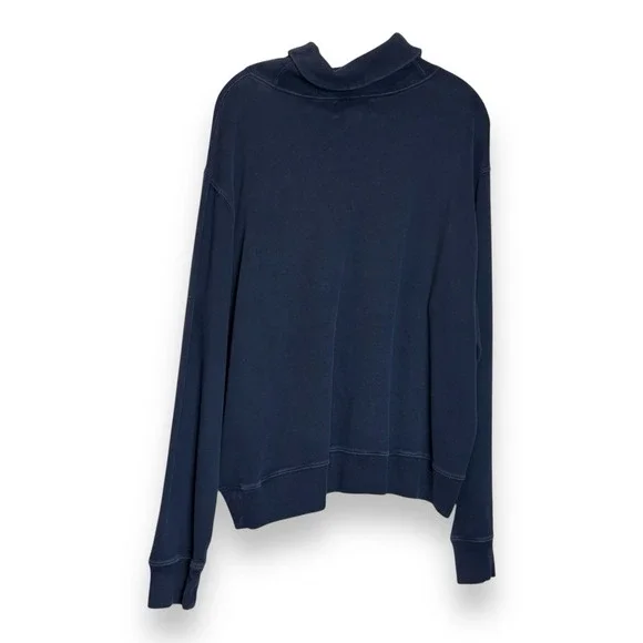 Polo Ralph Lauren Men's Cotton Sweater Navy XL One-Point Logo Shawl Collar - Picture 2 of 5